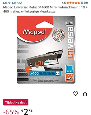 Maped mini nietmachine + nietjes