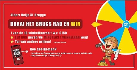 Ontdek hier je code, draai aan het Brugs Rad & WIN €150 aan boodschappen!