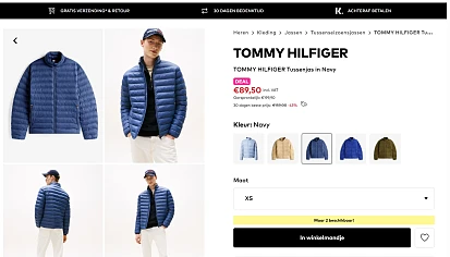 TOMMY HILFIGER Tussenjas in Navy