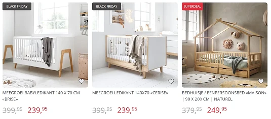Tot -40% op speelgoed en meubilair voor baby's/kids bij Petite Amélie