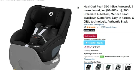 Maxi-Cosi Pearl 360 i-Size Autostoel met gratis verzending en korting!