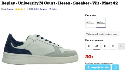 Replay University M Court herensneakers 👟
