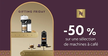 50 % de réduction sur une machine Nespresso pour l'achat de 150 capsules