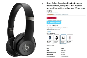 Beats Solo 4 Draadloze Bluetooth on-ear hoofdtelefoon -52%
