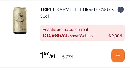 Tripel karmeliet blond bier in blikjes -50%