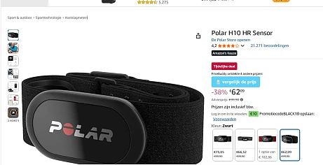 Polar H10 HR Sensor koopje :)