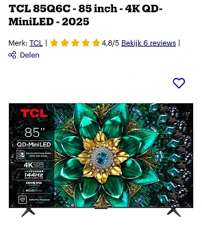 TCL 85Q6C - 85 inch - 4K QD-MiniLED