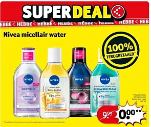 100% terugbetaald nivea micellair water