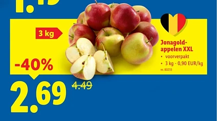 Jonagold €0,90/kg