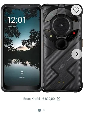 AGM G2 Guardian Outdoor smartphone - Zwart