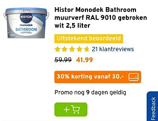 histor monodek bathroom muurverf