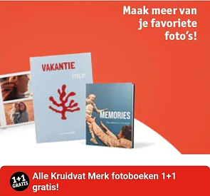 Kruidvat fotoboeken 1+1 gratis!