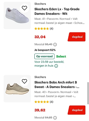 Dagdeal: korting op Skechers