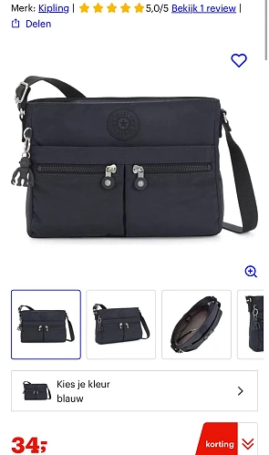 Kipling schoudertas -60%
