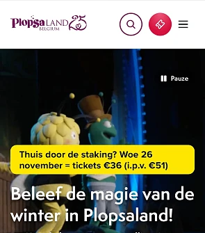 Plopsa woensdag 26/11