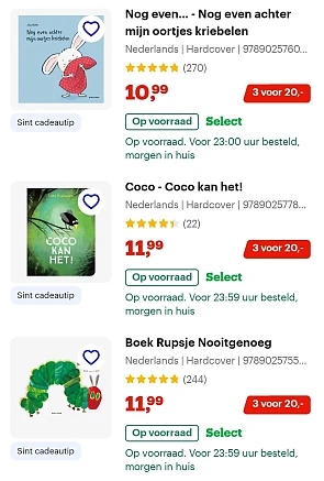 3 prentenboeken voor 20euro