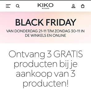 3 + 3 gratis bij KIKO cosmetics