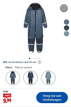 Regenpak voor kinderen -44%