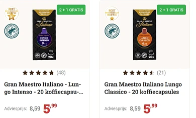 2+1 en 3+1 bij koffiemarkt
