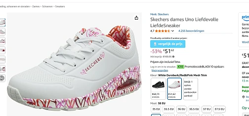 Skechers voor 51.62€ of 41.62€ met code BLACK10