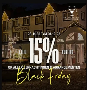 -15% op overnachtingen & arrangementen bij Villa Vennendal