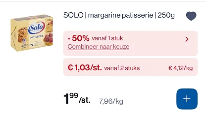Solo en Becel goedkoper met 50% korting bovenop