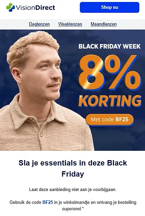 Vision Direct: 8% korting