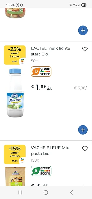 Bio melk -25% vanaf 6
