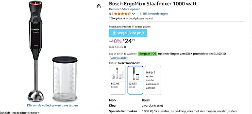 Bosch staafmixer laag geprijsd