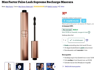 Max Factor False Lash Supreme Recharge Mascara - 3,89 euro