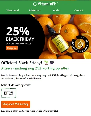 Vitaminfit: 25% korting