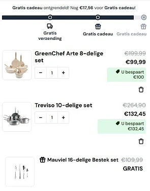 -55% korting bij Greenpan + GRATIS bestekset t.w.v. € 109,99