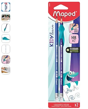 2 potloden + 1 afneembare vingergeleiding voor 1,39€!