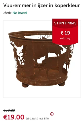 Vuuremmer aan 19€ bij aveve