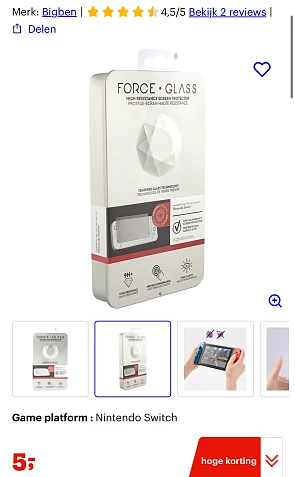 Screen Protector Glass - Nintendo Switch