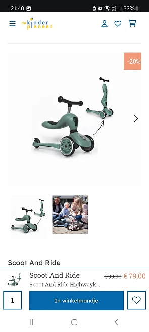 Scoot and ride aan €79