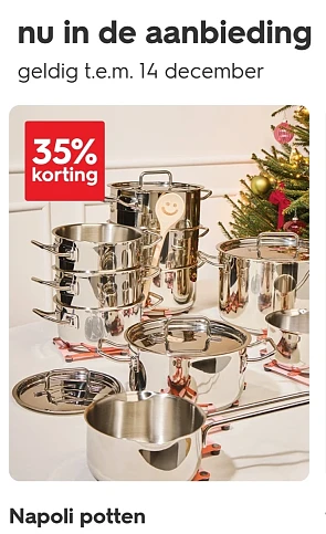 Napoli potten 35% korting