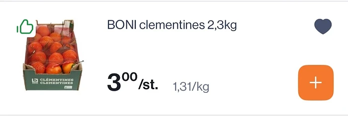 Boni Clementines 2,3 kg -55%