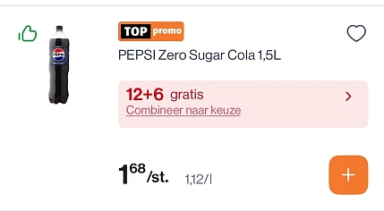 Pepsi promo 1,5L flessen bij Colruyt