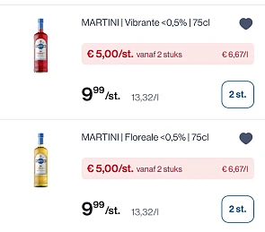 Martini 0,5% - 75 cl -50%
