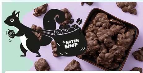 Crunchy choco's wit & puur -80%