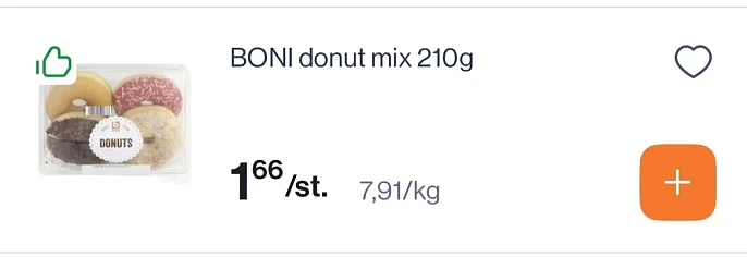 Boni donut mix 210 gram voor 1,66€/doosje ipv 3,99€