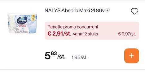 Nalys absorb maxi 2L 3 rollen -50%
