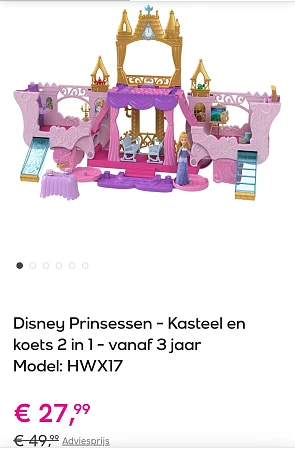 Disney Prinsessen kasteel en koets 2 in 1