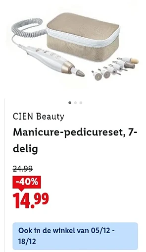 -40% manicure- & pedicures set bij Lidl