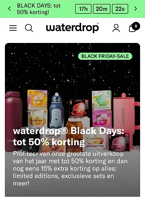 15% extra bij waterdrop dankzij de code