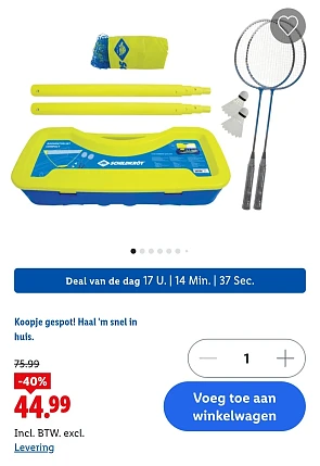 Badmintonset compact -40%