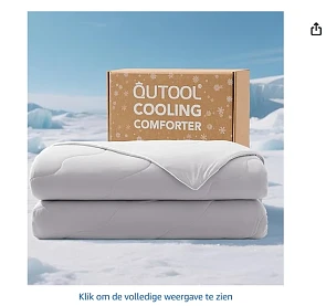 Koopje op dit 228 x 228 cm Qutool Dubbelzijdig zomerkoeldeken nu voor 11.99€