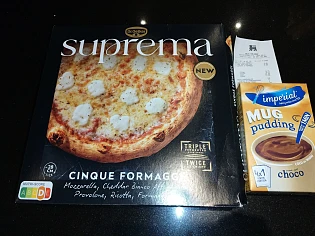 100% cashback dr Oetker pizza suprema en imperial mug