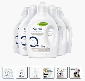 Neutral parfumvrij wasmiddel aan 0,10€ per wasbeurt!